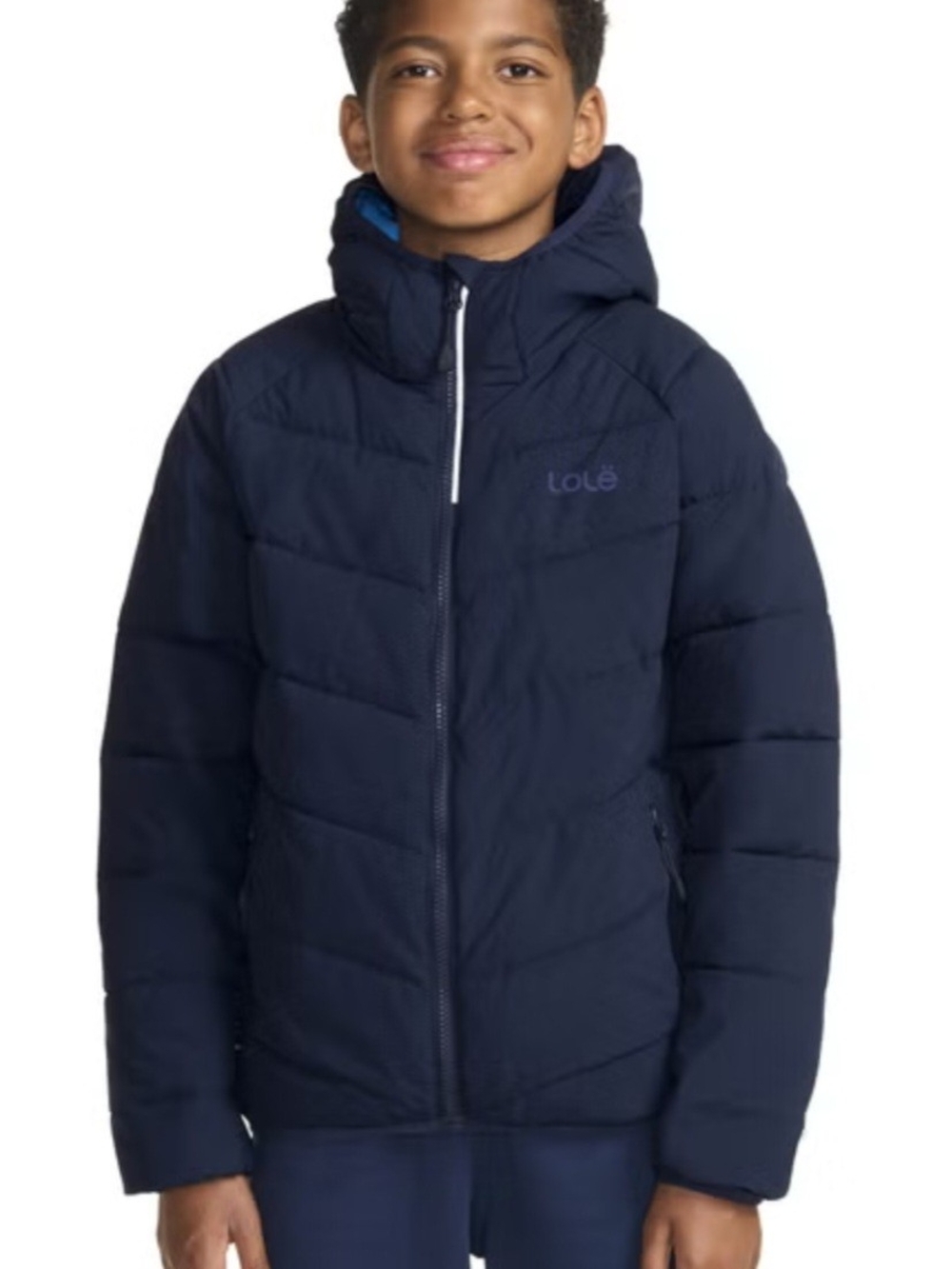 Lole Boys' Navy Hooded Puffer Jacket